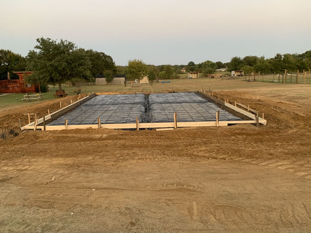 Foundation site prepared by Division 31 in North Texas