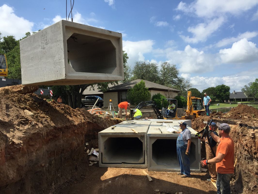 Storm drainage installation completed by Division 31